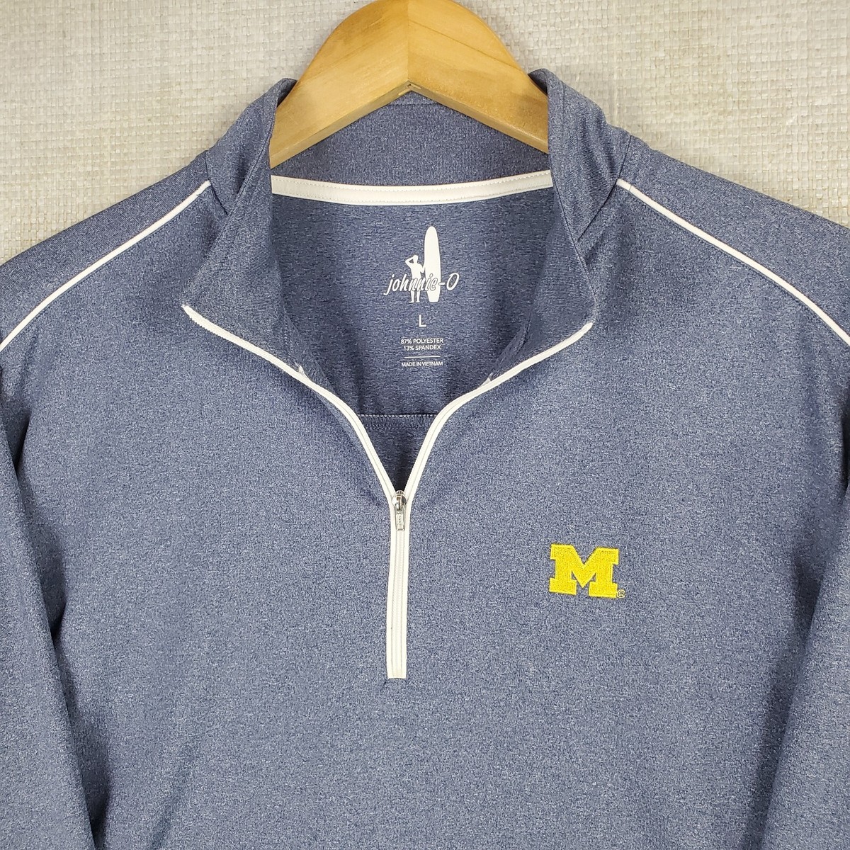 Johnny's - mi  JOHNNIE O x MICHIGAN Size Large Mens 1/4 Zip Pullover