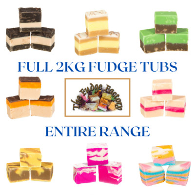 Fudge Factory Gesamtes Sortiment Full Fudge Wanne 2 kg Geschenk
