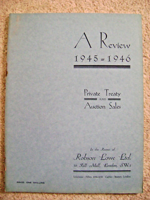 Robson Lowe catalogue, a review - 1945 - 1946 ,private treaty and auction sales.