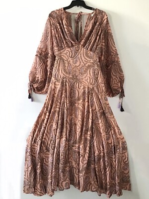 chinese dress ladies 1970s Cream Crochet Paisley Lace Dress