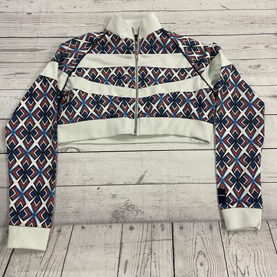 Boohoo X Pepsi Collaboration Cropped Zip Up Geometric Jacket Women s Size 10