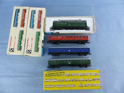 Lot 4 Wagons Voyageurs Arnold Rapido, Réf 0330 0341 0342 0349, Avec Boîtes