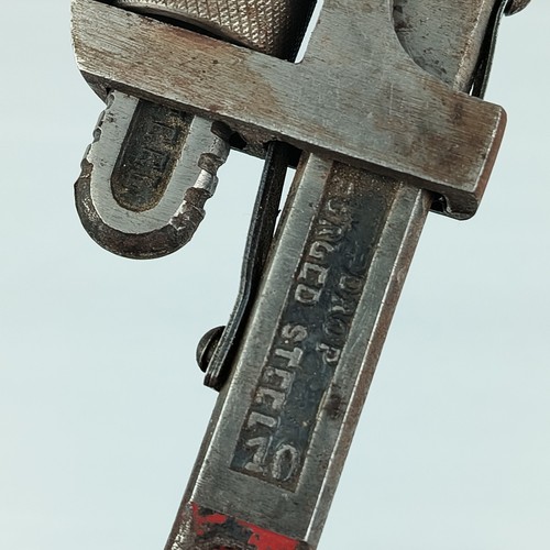 Used Genuine Santo Vintage Pipe Wrench 10 Inch Opens 2 1/4" Rare - Picture 11 of 20