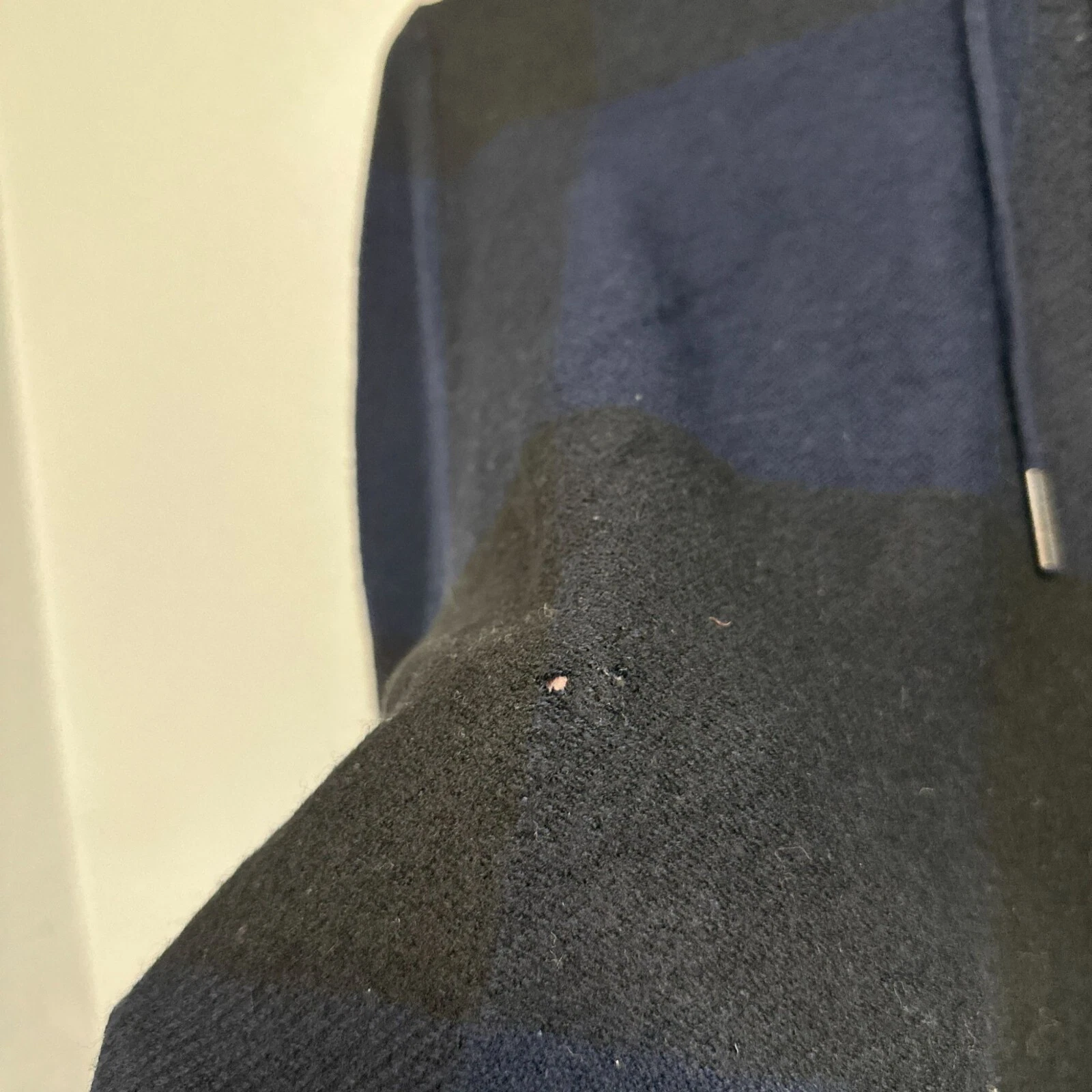 Felpa con cappuccio Burberry Brit uomo lana blu a quadri blu navy marrone taglia large