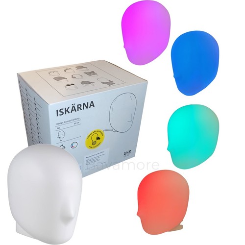 IKEA ISKÄRNA LED table lamp, multicolor Color Changing Head Shape BRAND