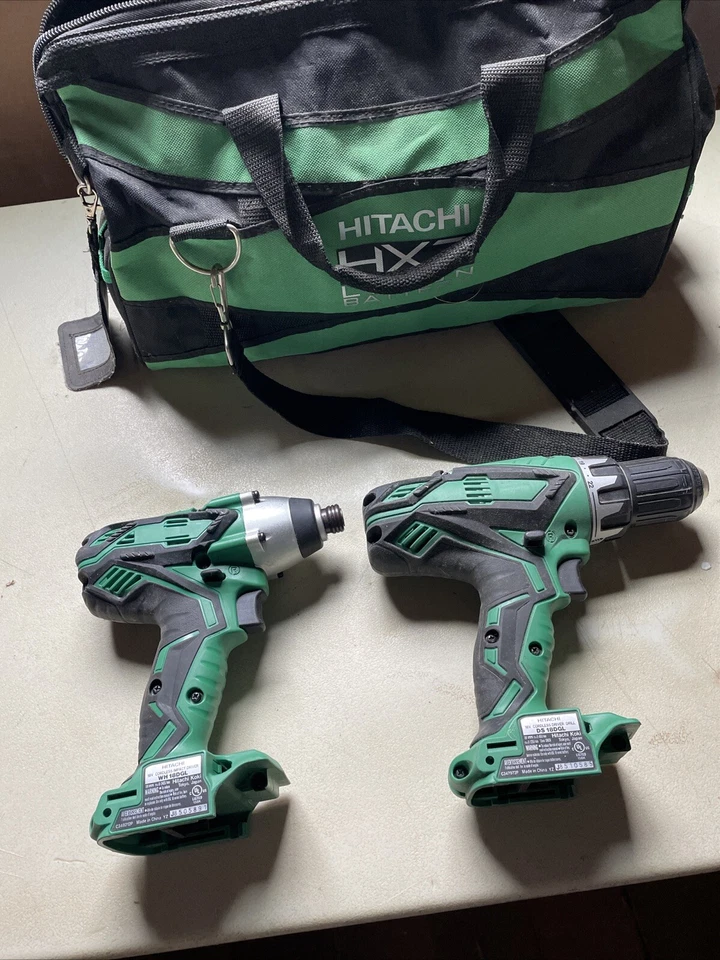 Hitachi 18V Cordless DS18DGL Drill / WH18DGL Impact Driver W Bag CLEAN - Image 4 of 4