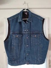 NRA Authentic Gear Concealed Carry Tactical Blue  Denim Gun Vest Mens Size m