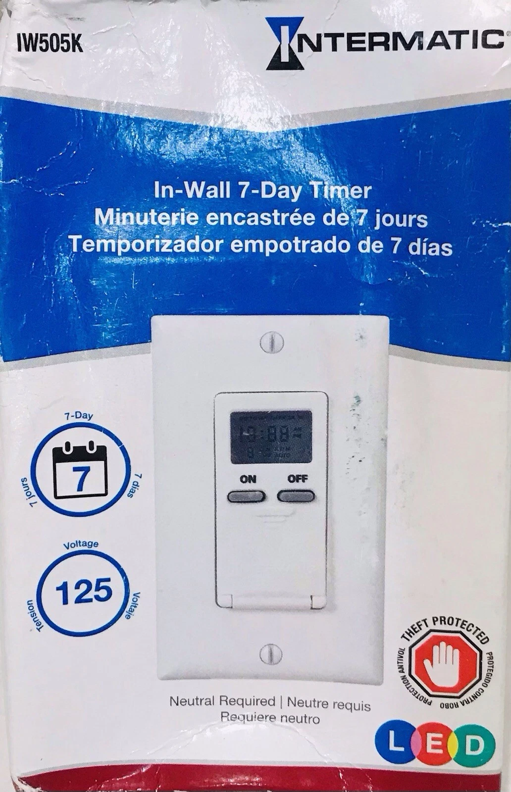 Intermatic IW505K 7 Day Wall Timer