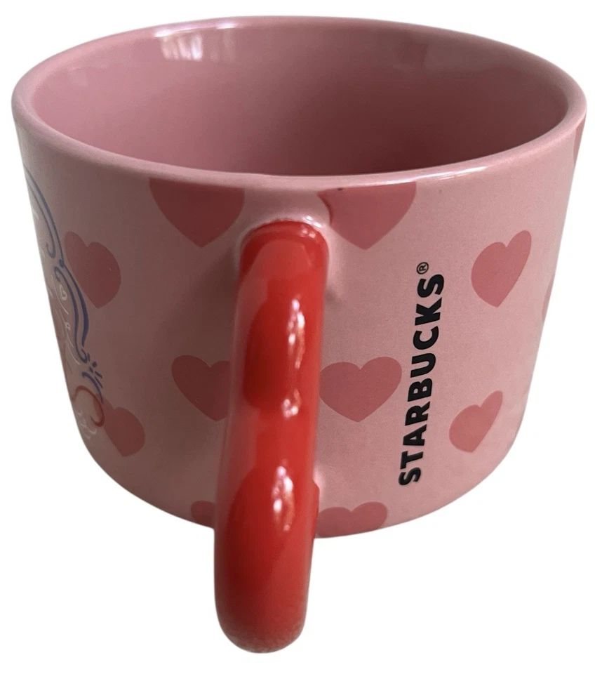 Taza Starbucks Japón San Valentín 2022 rosa apilable mango corazón 10 OZ nueva Foto 4 de 4