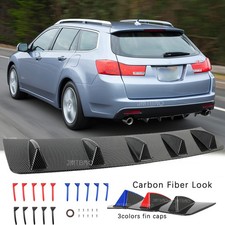 Rear Bumper Lips Diffuser 5 Fins Spoiler Splitter Carbon Fiber For Acura Tsx Tlx Rear Bumper Lips Diffuser 5 Fins Spoiler Splitter Carbon Fiber For Acura Tsx Tlx