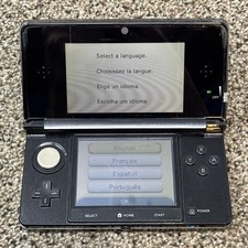 Nintendo 3DS Handheld System Cosmo Black With Charger Tested Working