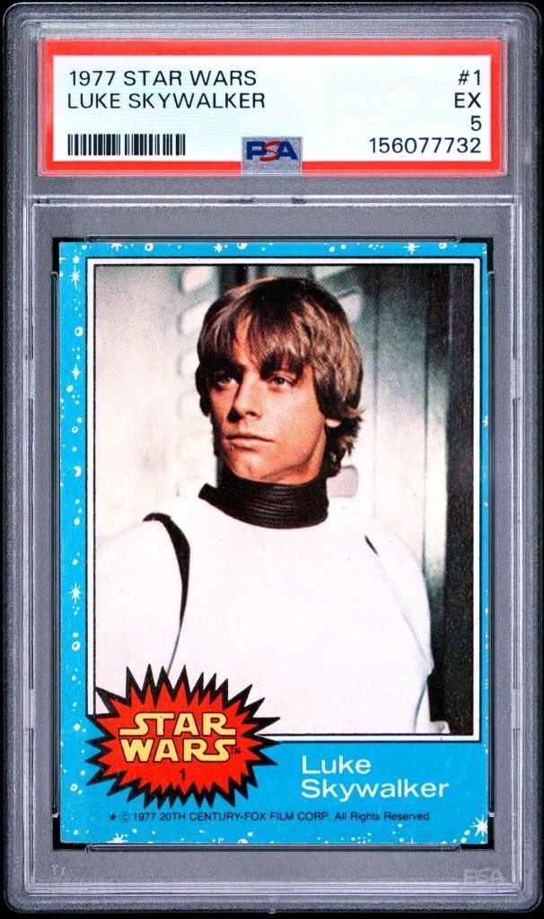 1977 Topps Star Wars LUKE SKYWALKER #1 PSA 5 EX Rookie view 1
