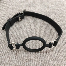 Adjustable Silicone Open Mouth Gag Bondage Restraints O-Ring BDSM Slave Roleplay
