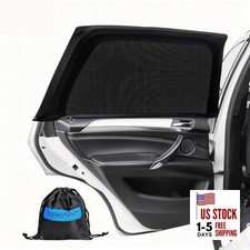Car Window Shades 2 Pack -Side Window Sun Shades, UV 27.2" x 39.8" Black