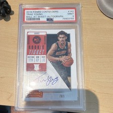 Panini 2018-19 Contenders Trae Young Rookie Ticket Auto #142 PSA 9