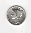 Vintage 1944-Mercury Dime Error "In Cod" P Mint Winged Cap Silver HQ Scans