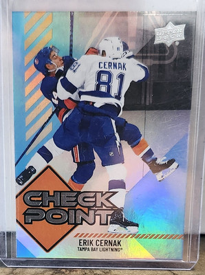 Erik Cernak 2024-25 Upper Deck Series 1 Check Point #CP-17 Tampa Bay Lightning
