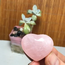Wholesale Polished Pink crystal Heart Specimen Healing 38-30-22mm A2848
