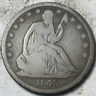 1845-O 50c Seated Liberty Half Dollar. Attractive Circulated Details, Cleaned