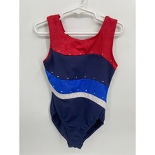 Mor t Active Girl Gym Tank Leotard Blue Red Dry Tech Performance Dance 6/7