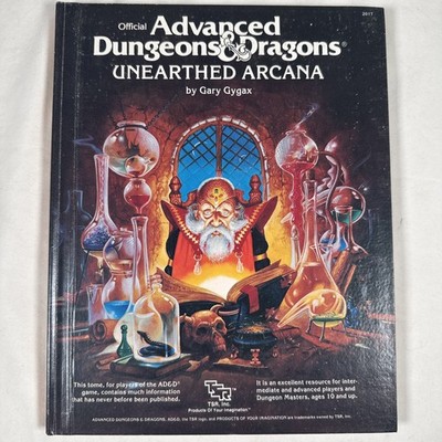 Advanced Dungeons & Dragons Unearthed Arcana 1985 Gary Gygax AD&D