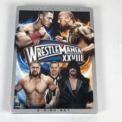 WWE WrestleMania XXVIII 28 DVD 3-Disc Set John Cena The Rock Triple H Undertaker