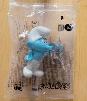2025 Burger King Smurfs Kids Meal Toy - Hefty Smurf  Weight Lifting