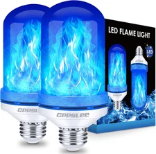Upgraded LED Flame Light Bulbs, 4 Modes Flickering Light Bulbs, E26 Base Fire Fl