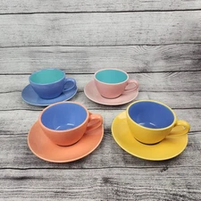 4 Sets Lindt Stymeist Colorways Cups & Saucers