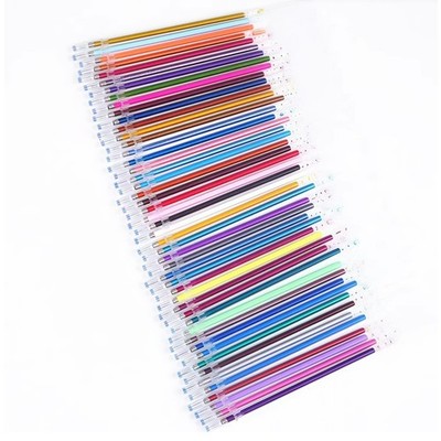 100 Pcs 0.7m Coloring Gel Pens Refills - Metallic, Glitter, Neon, Pastel - Fi...