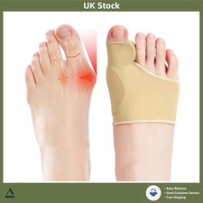 Effective Bunion Corrector Big Toe Separators Gel Pads 2 Pairs Beige