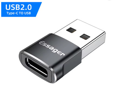 USB A auf USB C Adapter Ladeadapter Datenübertragung Stecker Konverter Essager