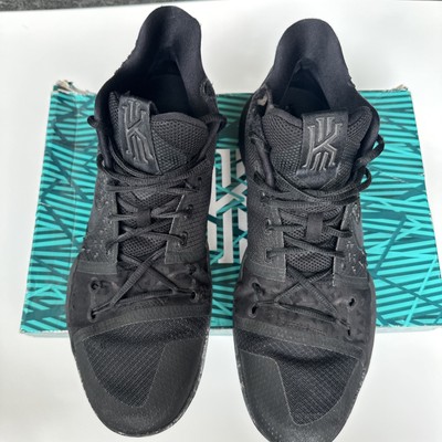 Nike Zoom Kyrie 3 Basketball Shoes Men's Triple Black Marble Size