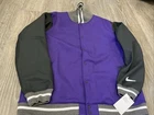 Nike Team Classic Varsity Letterman Jacket Purple Grey Men's Size: XL NWT