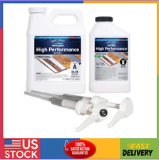 High Performance Epoxy Kit,Crystal Clear Marine Grade Resin and Hardener1.5Quart