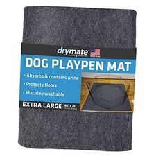Dog Playpen Mat, Absorbent/Waterproof/Non-Slip/Machine 60" x 74" Charcoal