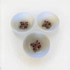 3 Fire King Primrose Bowls 4.5” Berry Fruit Dessert Milk Glass VTG USA