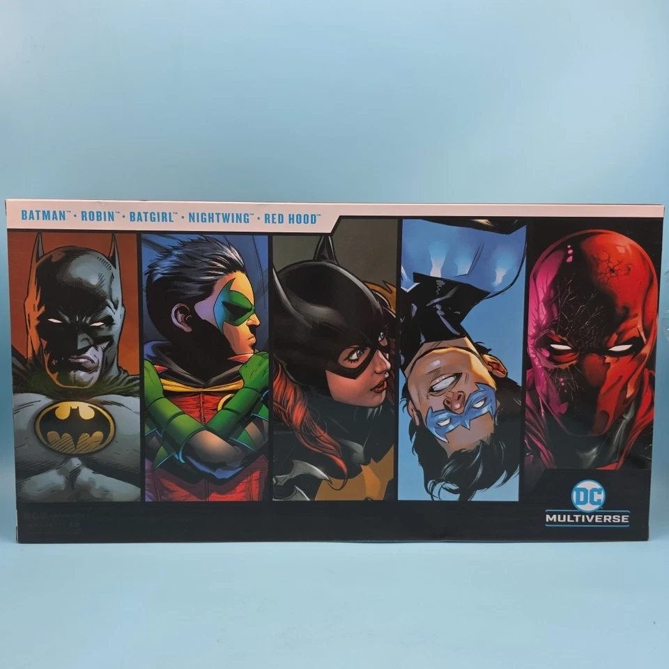 McFarlane Toys DC Multiverse Multipack 5 包蝙蝠侠罗宾蝙蝠女孩夜翼红色 — 第 2/4 张图片