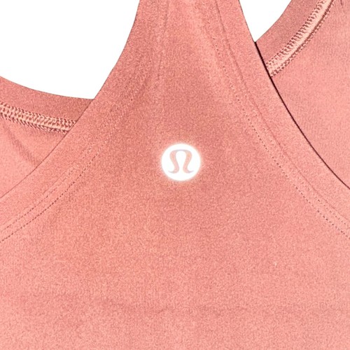 Lululemon Cool Racerback Tank Top Shorter Length Womens Size 18 Spiced Chai Nulu - Picture 3 of 4