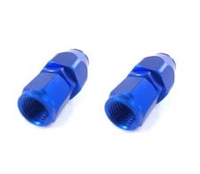 (2pcs) -4AN Straight Swivel Seal Oil/Fuel/Gas Hose Line End Fitting Adapter Blue