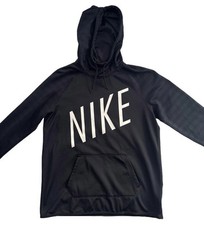 Nike Hoodie Womens All-Time Therma Training Spell Out Logo, Mock Neck Sz L