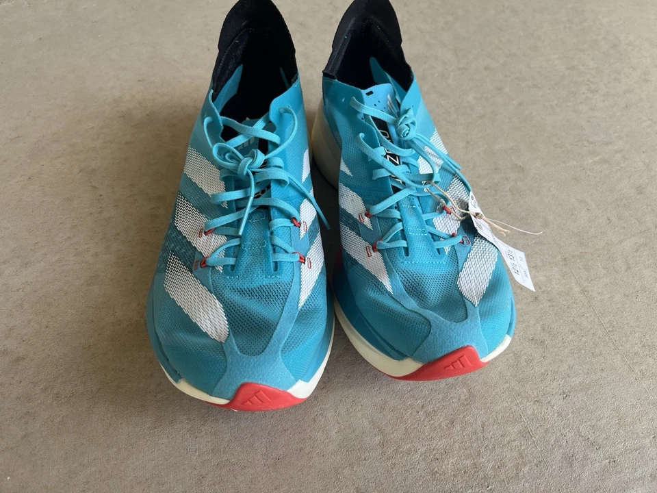 adidas Men’s 4 /W 5 ADIZERO ADIOS PRO 3 Running Shoes ‘Lucid Cyan’ ID8468 NEW - Image 3 of 4