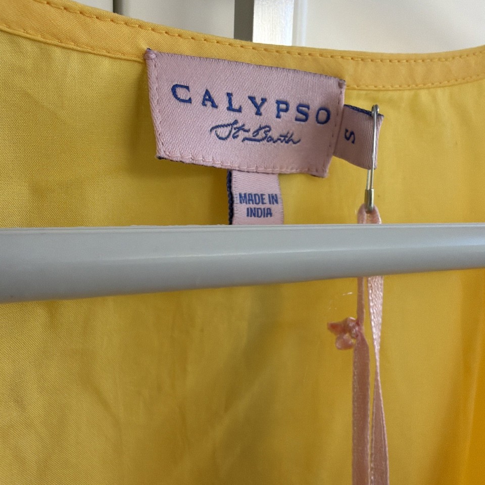 Calypso St Barth CALYPSO ST. BARTH Emelia Dress Size S New Yellow | eBay