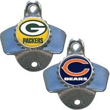 NFL Team Wall Mount Metal Pub Bar Bottle Opener NFL Football  * Pick Your Team *