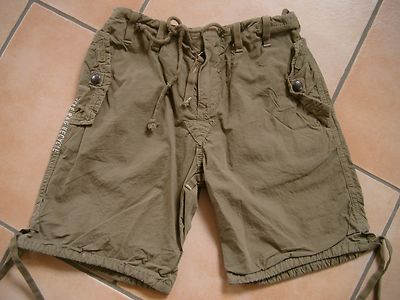 (C611) RARE -The Kid Boys Bermuda Hose Cargohose + Logo Schriftzug Druck gr.116