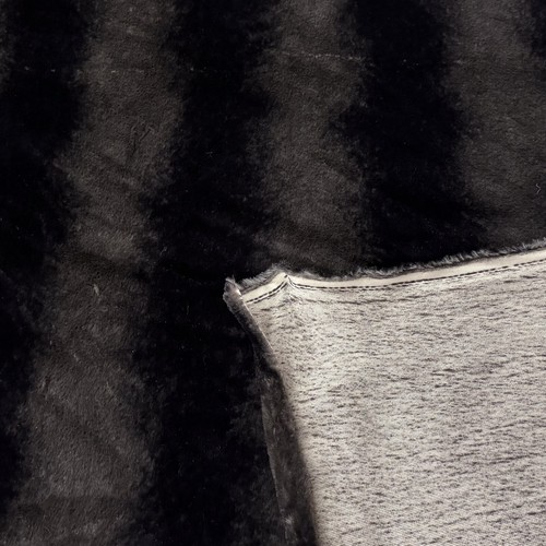 Webpelz Kurzhaar Schwarz kuscheliges Kunstfell Stoff Deko Teppich Edel gesteift - Bild 5 von 5