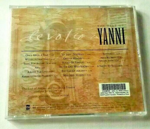Yanni Devotion The Best Of Yanni CD New Age Greek Contemporary Instrumental 1997 - Picture 9 of 12