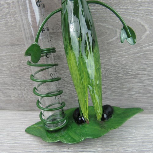 Rain Gauge Garden Metal Stake Decorative Grasshopper Outdoor Yard Decor - Picture 8 of 12