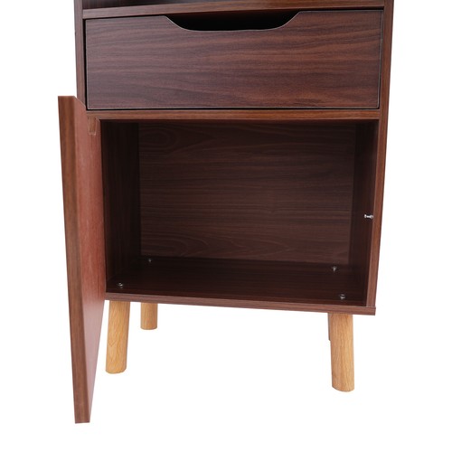 Bookcase Storage Organizer Bookshelf with Drawers Floor Standing Storage Rack - Picture 11 of 15