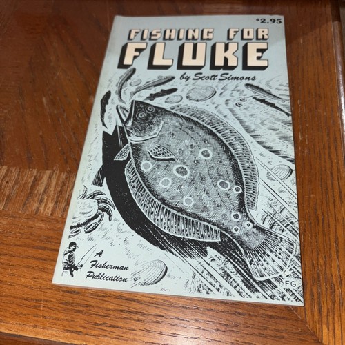 Vintage 1976 Angeln auf Fluke / Scott Simons The Fisherman Publikation Fisch